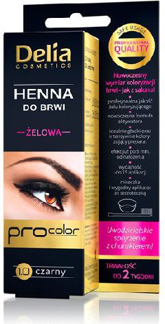 Delia Henna do brwi zelowa 1.0 czarna 711978 (5901350441978) ēnas
