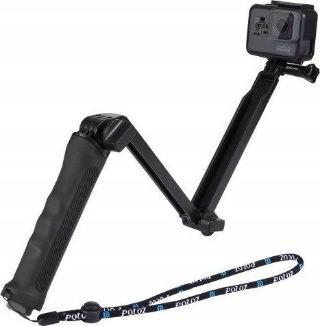 Puluz Three-Arm Grip Monopod Holder For Gopro / sjcam / Xiaomi Sporta kameru aksesuāri