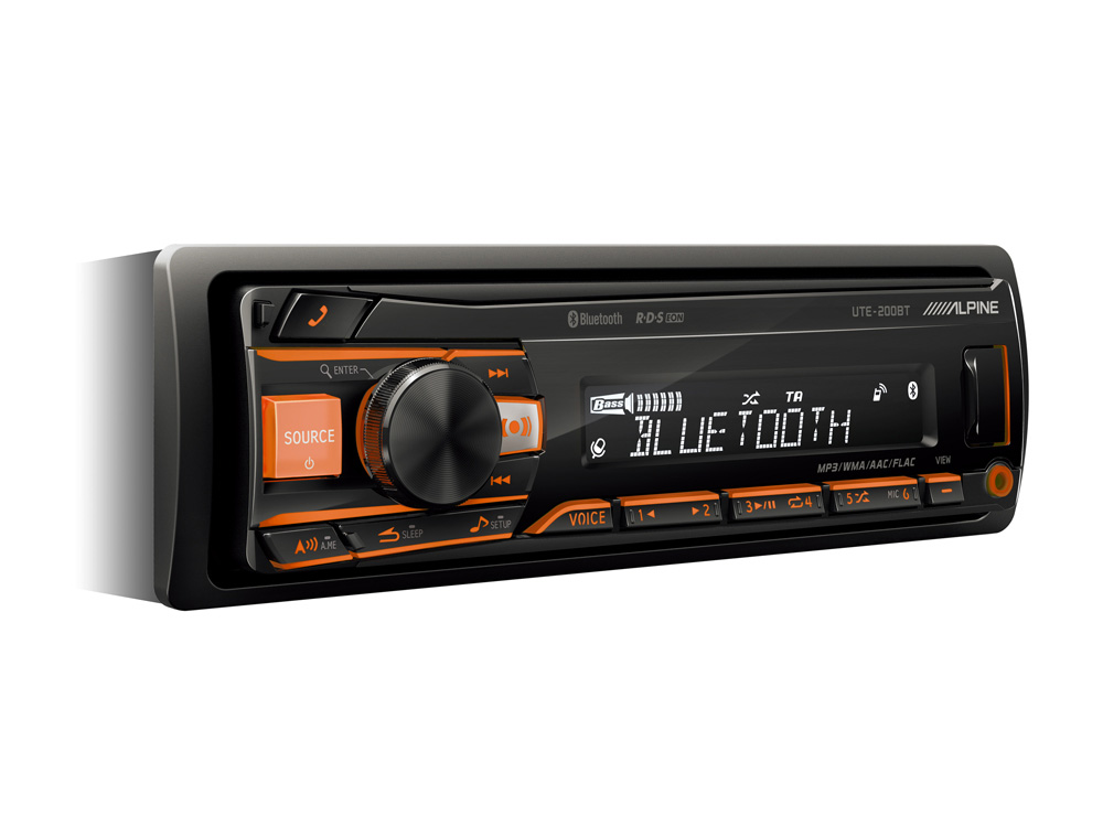 Alpine UTE-200BT car media receiver Black Bluetooth automagnetola