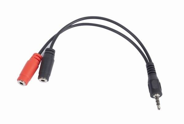Gembird adapter Mini Jack(M) -> 2x Mini Jack(F), 20 cm (CCA-417W) kabelis, vads