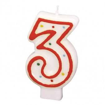 AMSCAN Numeral Candle 3 konstruktors