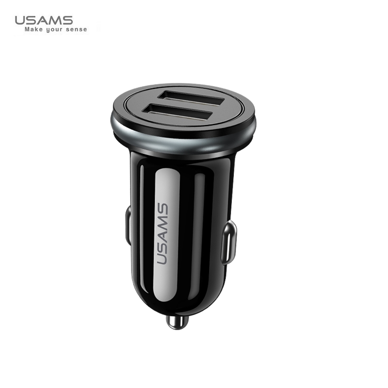 Car charger 2xUSB C4 2,4A black US-CC050 iekārtas lādētājs