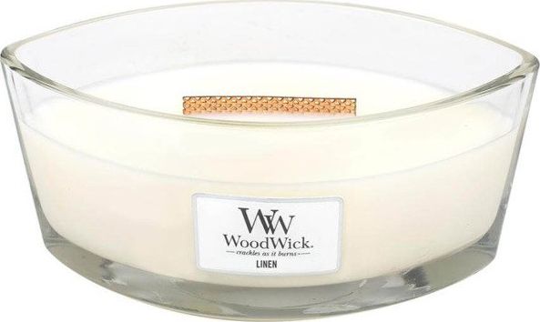 WoodWick fragrant candle Linen Elipsa 453,6 g (76135E)