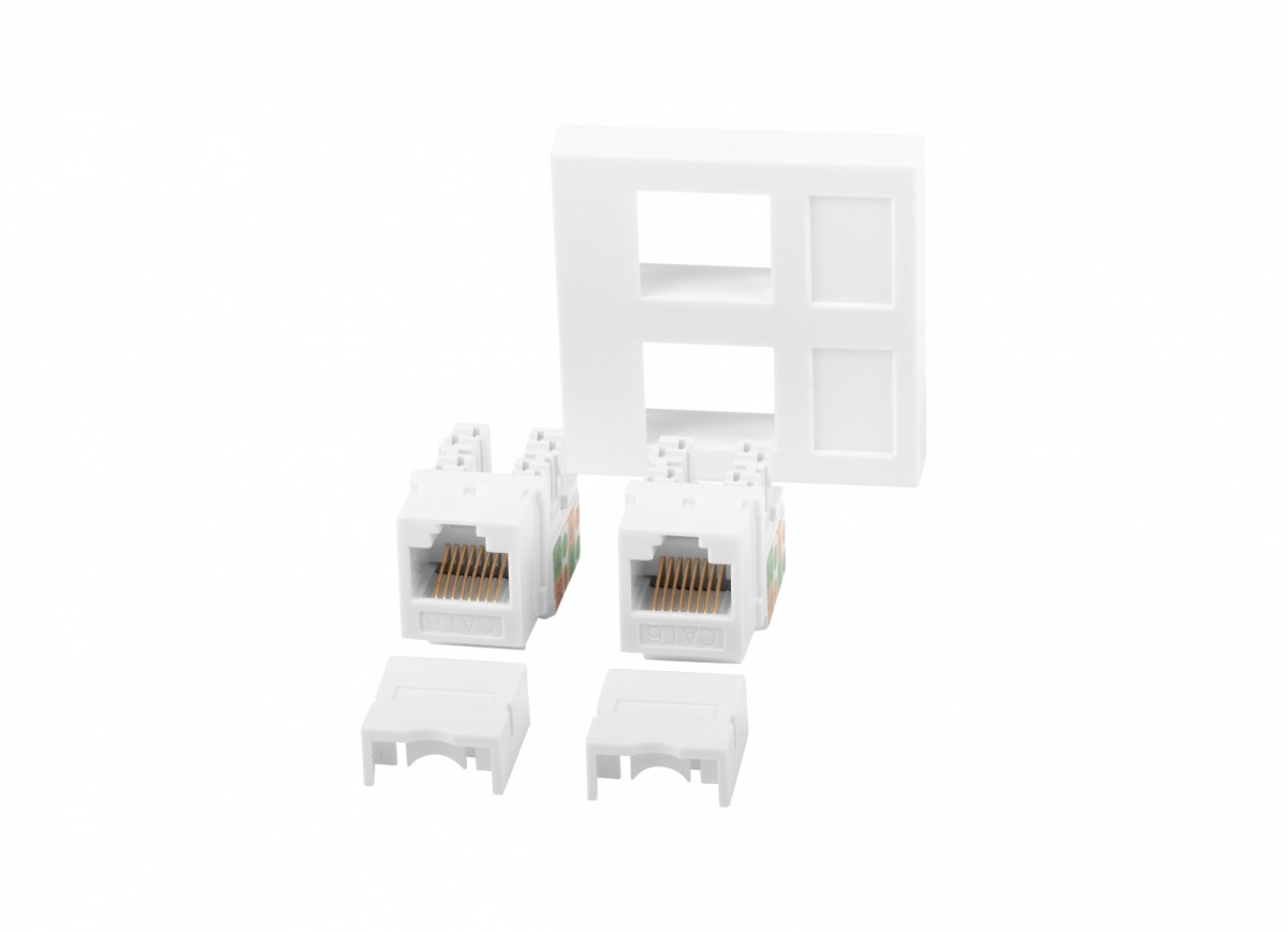 Lanberg SOCKET 45X45 RJ45 + KEYSTONE CAT.6 UTP WHITE