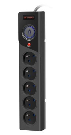 Power strip Z5 1.5M 5x230V 10aA Z5/15/CZ black elektrības pagarinātājs