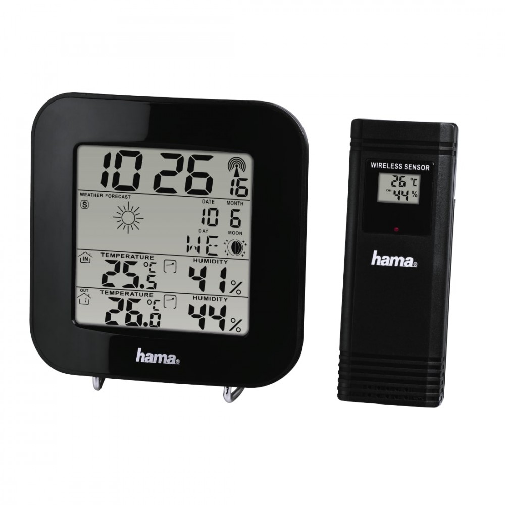 Hama EWS-200 black barometrs, termometrs