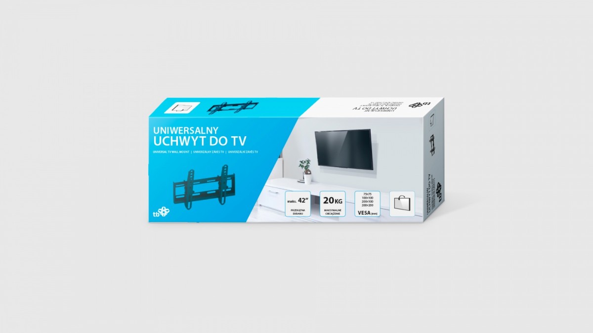 TB TV wall mount TB-251 up to 42 20kg max VESA 200x200 TV stiprinājums