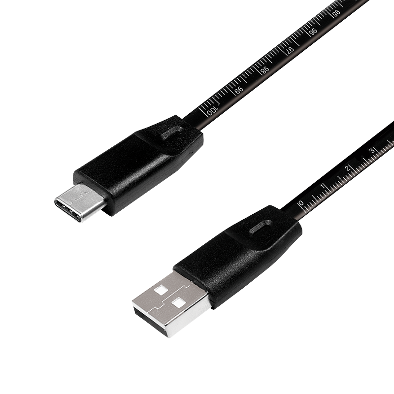 LOGILINK - USB-A 2.0 cable USB-A male to USB-C male, black, 1m USB kabelis