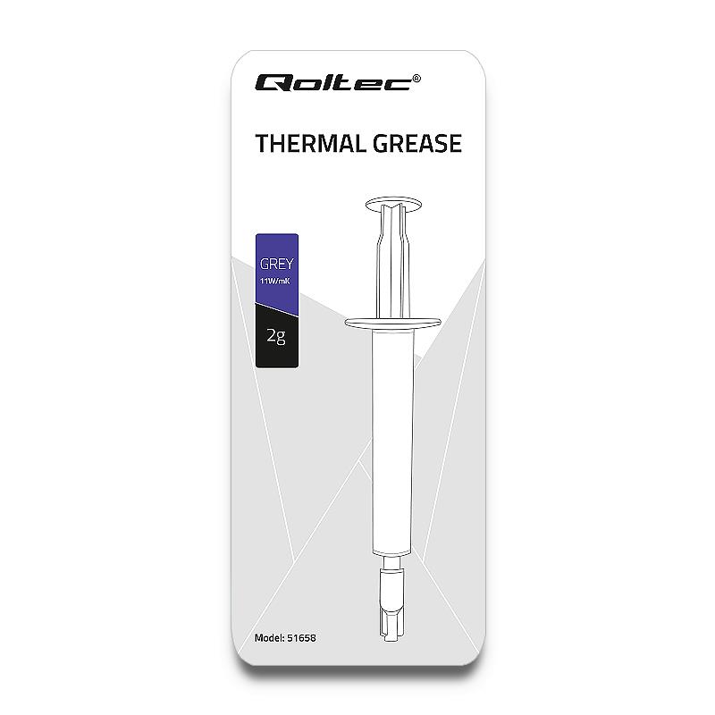 Qoltec Thermal paste 11W/m-K | 2g | grey spēļu aksesuārs