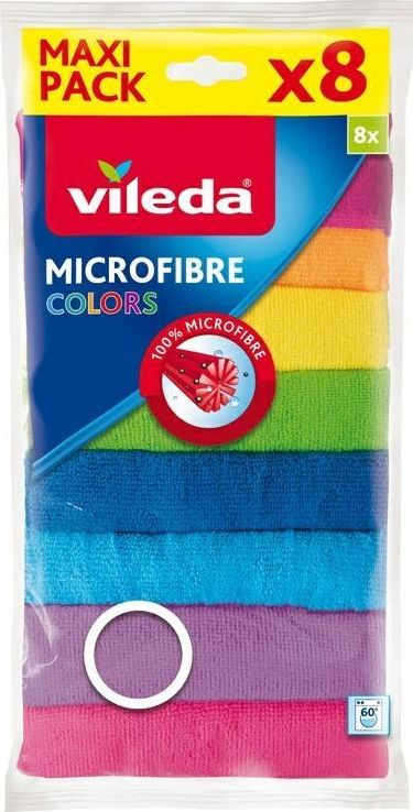 Vileda 148394 cleaning cloth Microfiber, Polyamide, Polyester Multicolor 8 pc(s) Virtuves piederumi