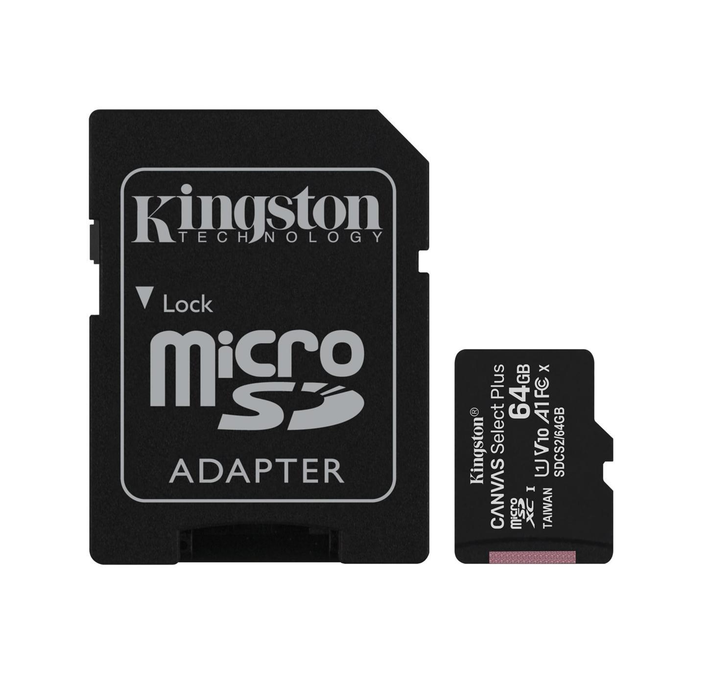 KINGSTON 64GB micSDXC Canvas Select Plus atmiņas karte