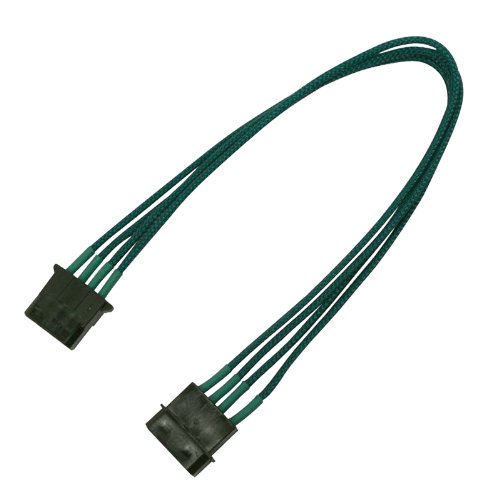 Nanoxia 4-Pin Molex extension cable 30cm green kabelis datoram