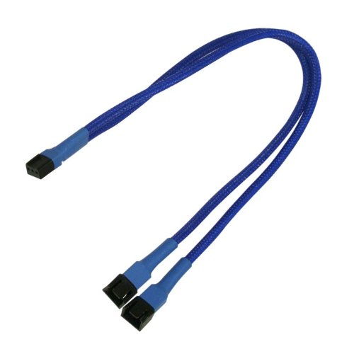 Nanoxia 3-Pin Molex Y-cable 30 cm blue kabelis datoram