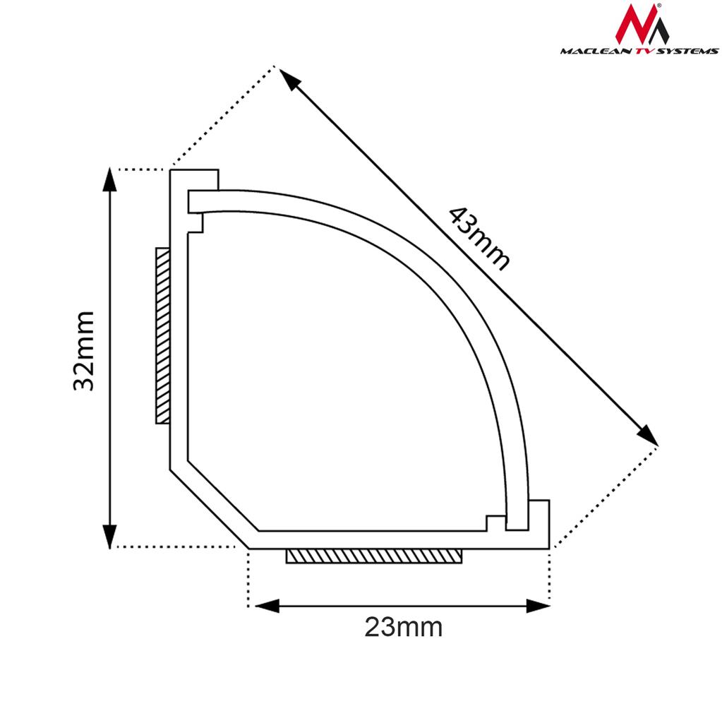 Masking strip 1,5m      MCTV-575 white kabelis, vads