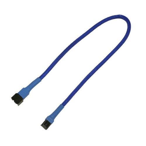 Nanoxia 3-Pin Molex extension cable 30 cm blue kabelis datoram