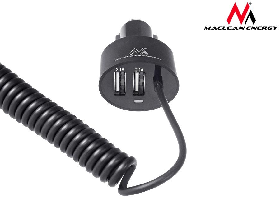 Car charger 1,8m MCE76   lightning MCE76 Maclean iekārtas lādētājs