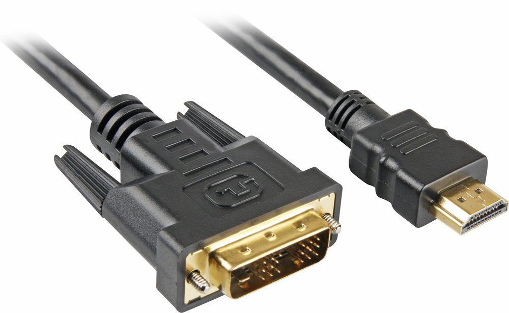 Sharkoon Adapter HDMI -> DVI-D (18+1) black 2m kabelis, vads