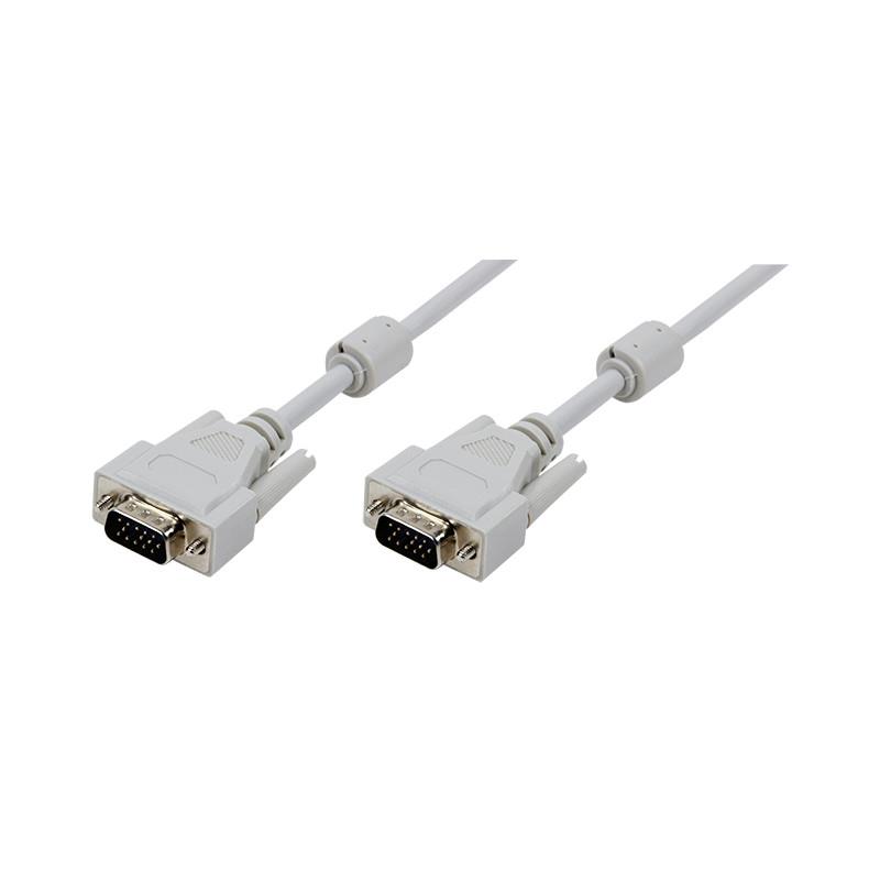 Logilink - VGA- Cable - HD- 15 (M) - HD- 15 (M) - 3 m - wing screws - gray (CV0026) kabelis video, audio