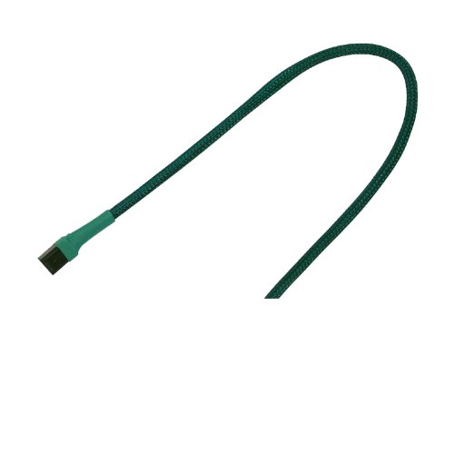 Nanoxia 3-Pin Molex extension cable 60cm green kabelis datoram