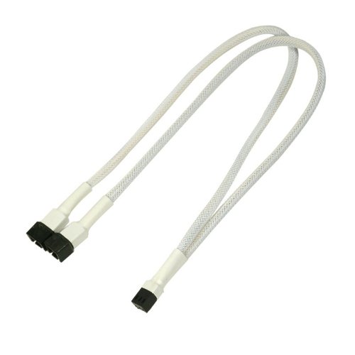 Nanoxia 3-Pin Molex Y-cable 30 cm white kabelis, vads