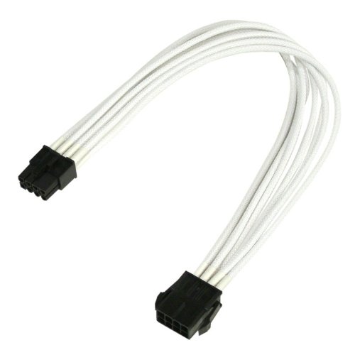 Nanoxia 8-Pin PCI-E extension cable 30cm white kabelis, vads