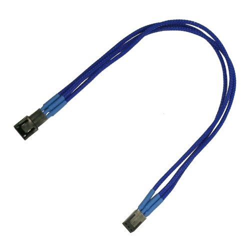 Nanoxia 3-Pin Molex extension cable 30cm blue kabelis datoram