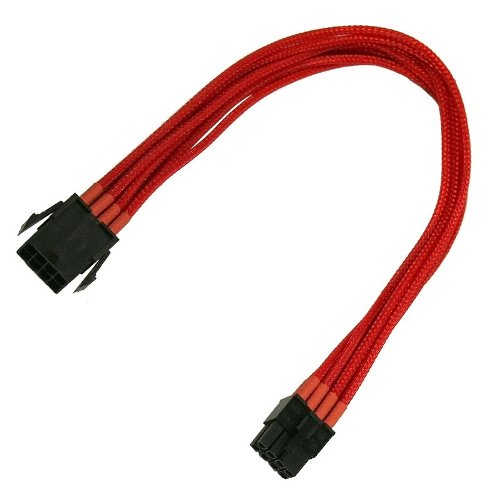Nanoxia 8-Pin PCI-E extension cable 30cm red kabelis, vads