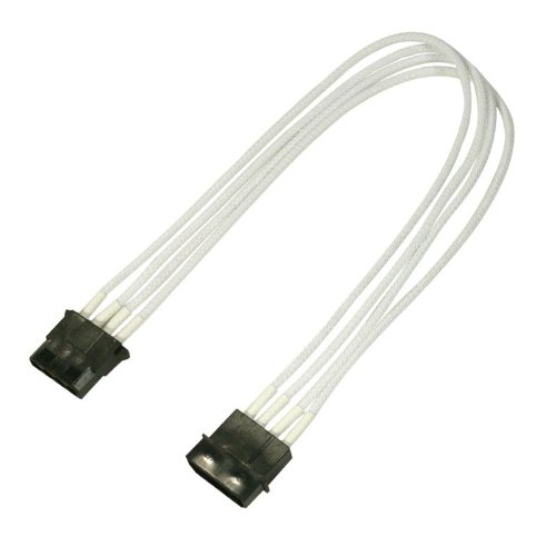 Nanoxia 4-Pin Molex extension cable 30cm white kabelis datoram