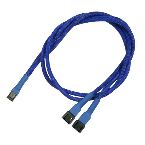 Nanoxia 3-Pin Molex Y-cable 60cm blue kabelis datoram