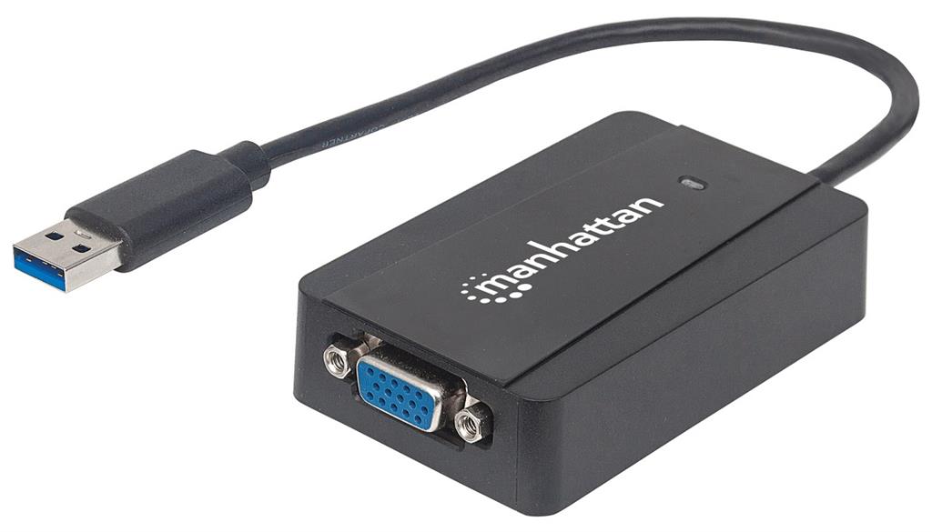 Manhattan SVGA Adapter USB 3.0 Typ A auf 1 SVGA-Ausgang USB kabelis