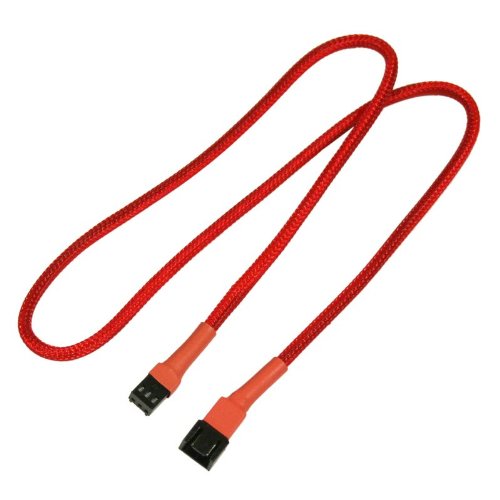 Nanoxia 3-Pin Molex extension cable 60 cm red kabelis, vads