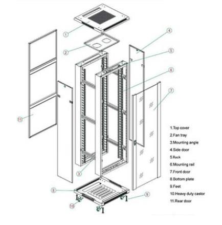 Linkbasic Standing       Cabinet 27U 600x1000mm Serveru aksesuāri