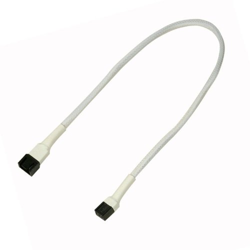 Nanoxia 3-Pin Molex extension cable 30 cm white kabelis datoram