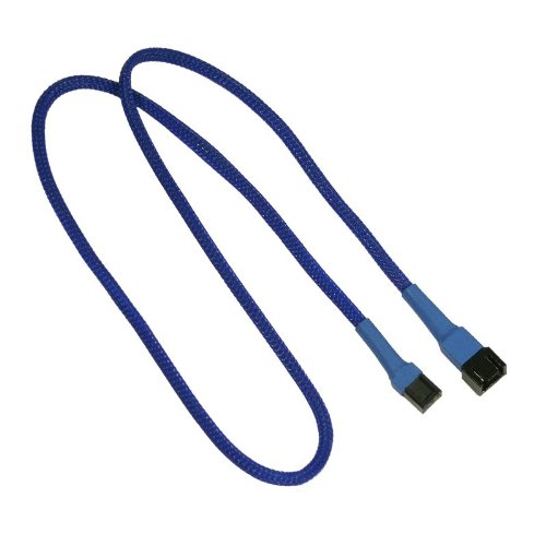 Nanoxia 3-Pin Molex extension cable 60 cm blue kabelis datoram