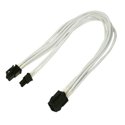 Nanoxia PCI-E 6 - 8-Pin Adapter 30cm white kabelis, vads