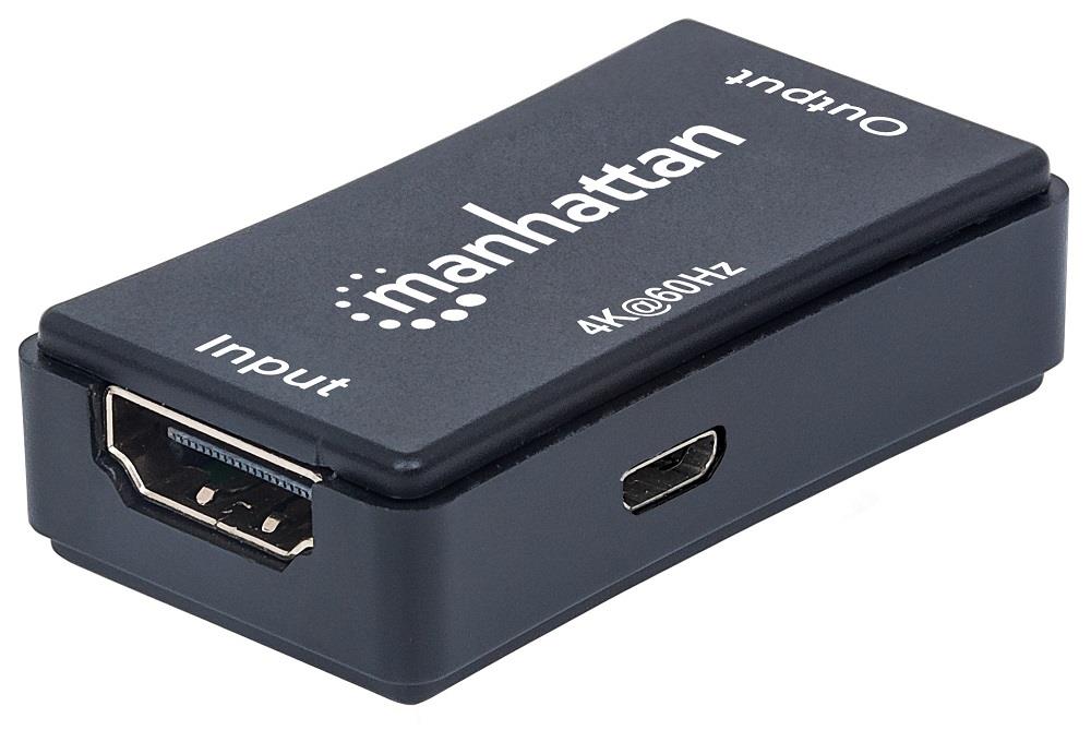 Manhattan HDMI Signal Amplifier (Repeater) up to 40m UHD 4K (207621)