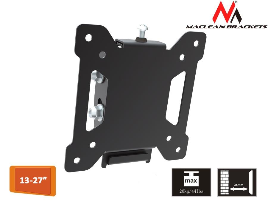 Maclean MC-596 TV Wall Mount Bracket LCD LED Plasma 13'' - 27'' 20kg High Qualit TV aksesuāri