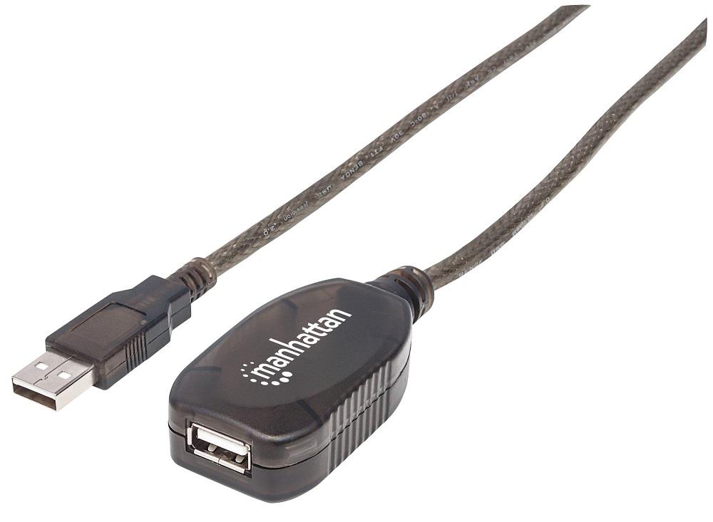 Manhattan USB 2.0 aktives Verlangerungskabel 15m USB kabelis