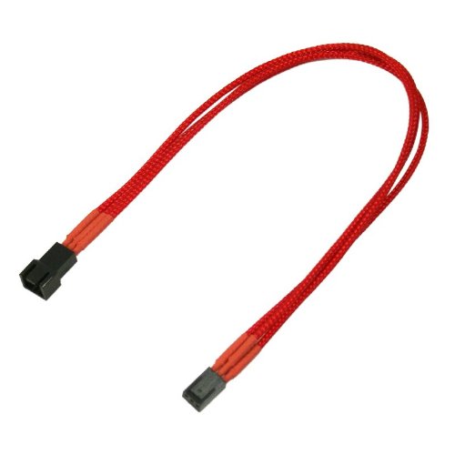 Nanoxia 3-Pin Molex extension cable 30cm red kabelis datoram