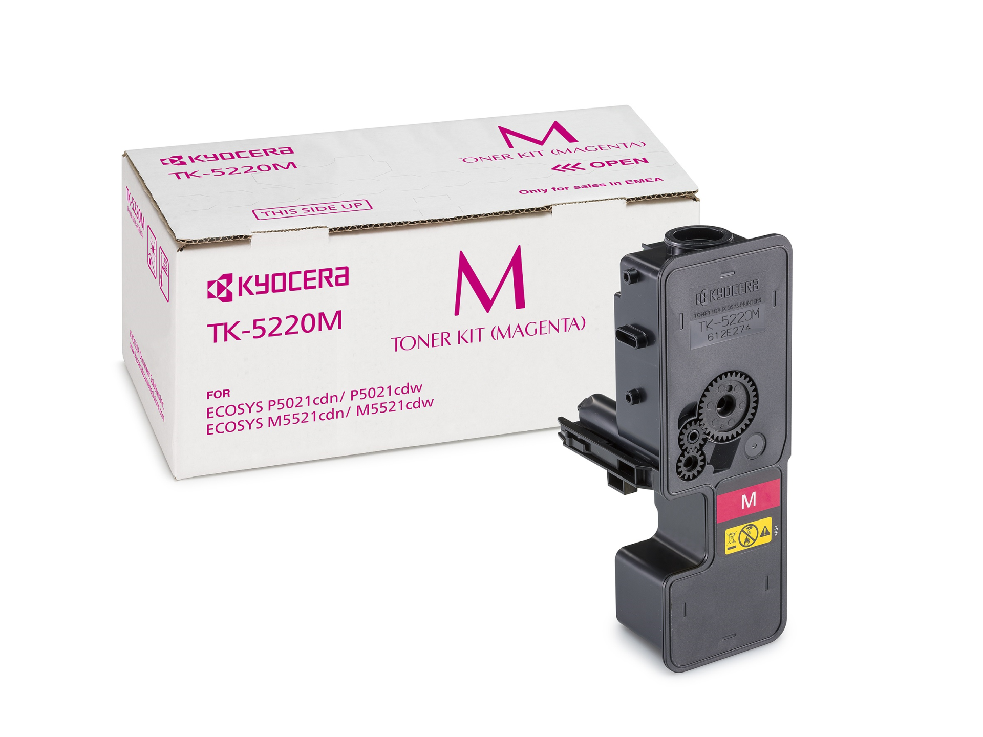 Kyocera Original TK-5220M Toner Magenta 1.200 pages far ECOSYS M5521cdn/cdw, P5021cdn/cdw toneris