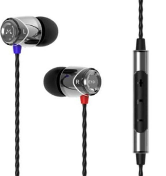SoundMagic E10C headphones black with a microphone