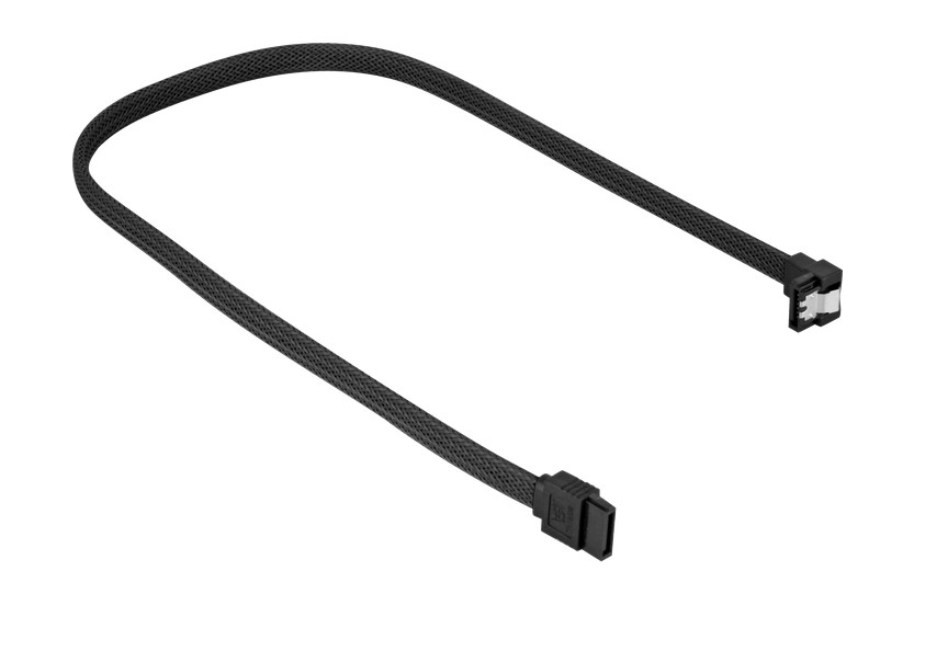 Sharkoon SATA III Angled Cable black - 60 cm kabelis datoram