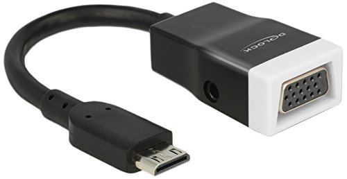 Kabel Delock miniHDMI (C) na VGA + Audio Black (65588) adapteris