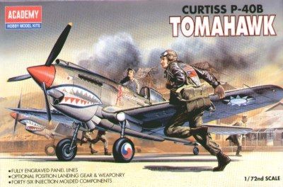 ACADEMY Curtiss P-40 B T omahawk Rotaļu auto un modeļi