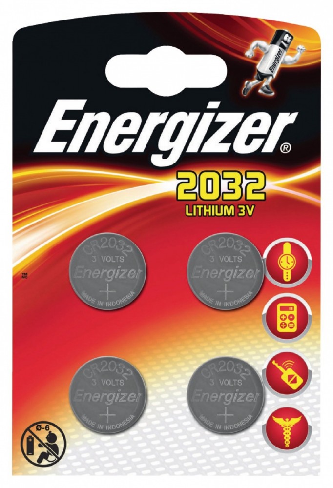 Energizer Battery CR2032 Lithium 4-pak  235472 7638900377620 Baterija