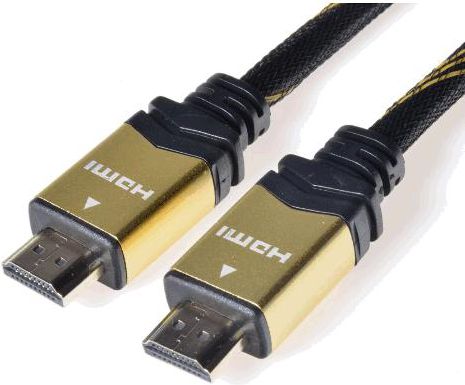 Kabel PremiumCord HDMI - HDMI 5m zloty (kphdmet5) kabelis video, audio