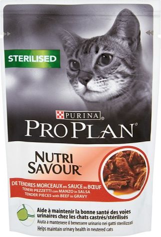 Purina Pro Plan Sterilised Nutrisavour Wolowina 85g 7613034848680 (7613036092883) kaķu barība