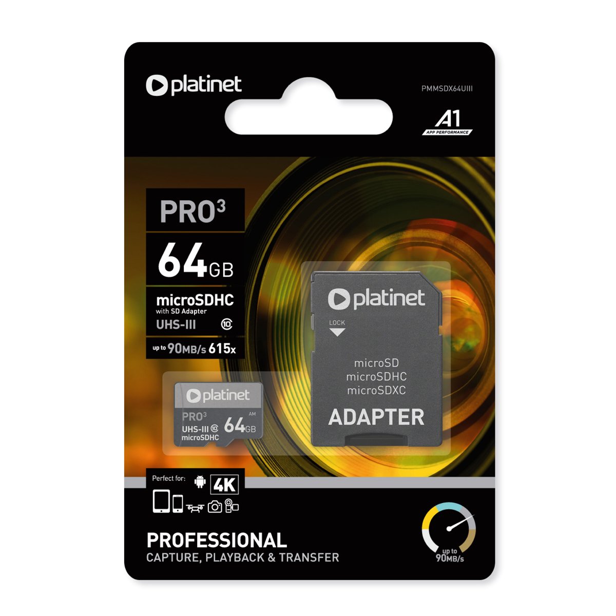 Platinet PRO3 64GB Micro SDXC Class 10 Atmiņas Karte atmiņas karte