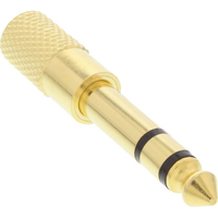 InLine - Audio Adapter - Mini Phone Stereo 3.5 mm (W) - Stereo Earphone 6.3 mm (M) - Gold (99305P) adapteris