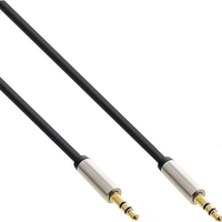 InLine 0.5m 3.5mm - 3.5mm 0.5m 3.5mm 3.5mm black Audio-Kabel (99214) adapteris